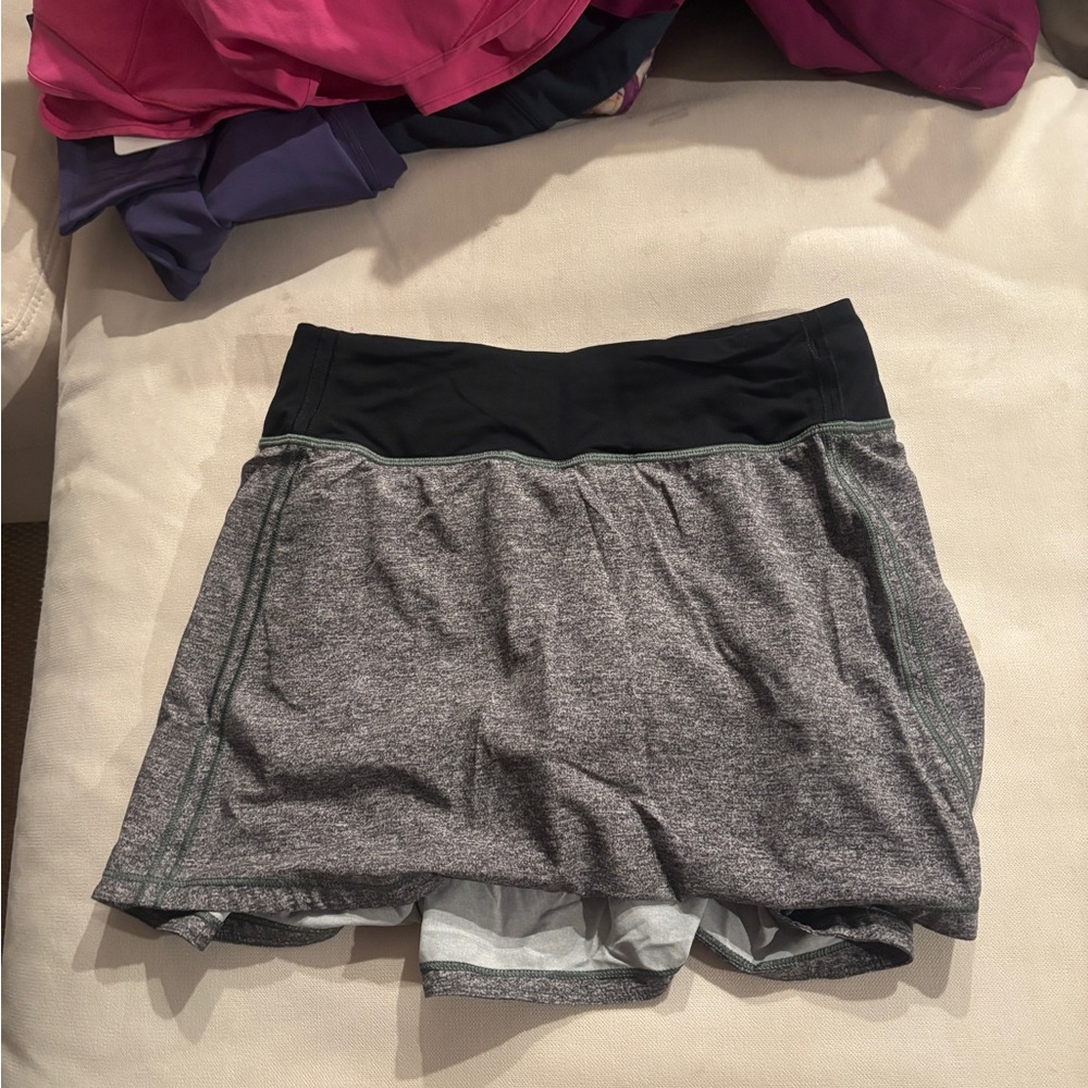 Gray and Black Athletic Skort